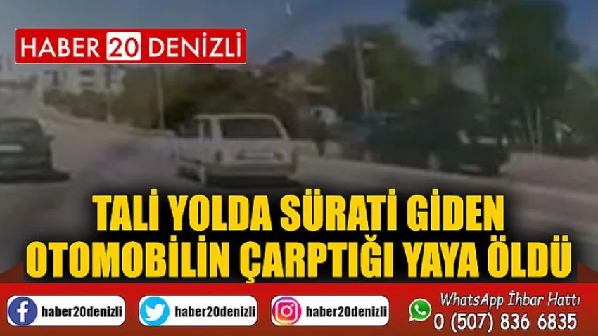 Tali yolda sürati giden otomobilin çarptığı yaya öldü