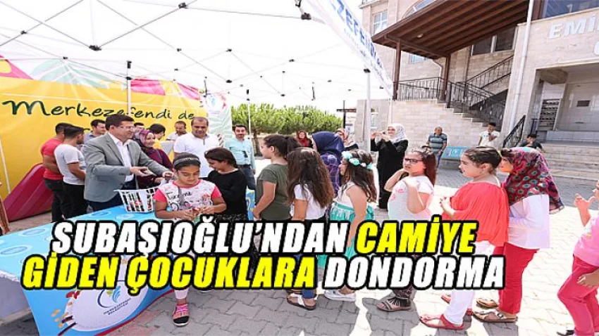 Subaşıoğlu'nda Camiye Giden Çocuklara Dondurma
