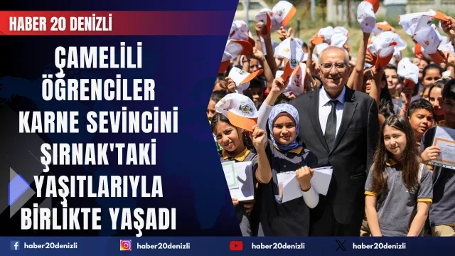 Çamelili öğrenciler karne sevincini Şırnak'taki yaşıtlarıyla birlikte yaşadı