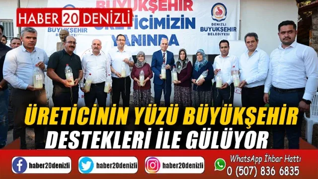 Üreticinin yüzü Büyükşehir destekleri ile gülüyor