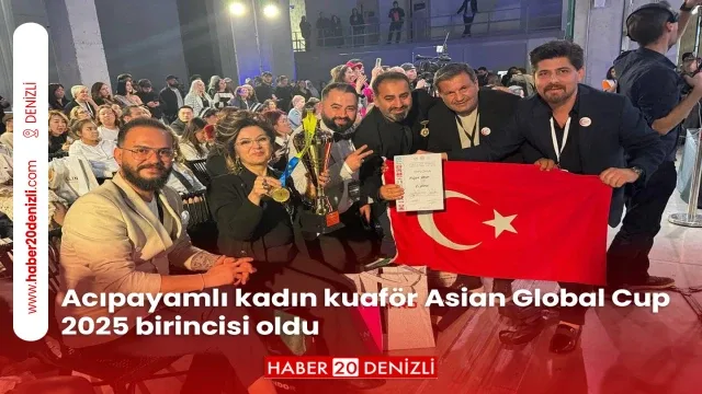Acıpayamlı kadın kuaför Asian Global Cup 2025 birincisi oldu