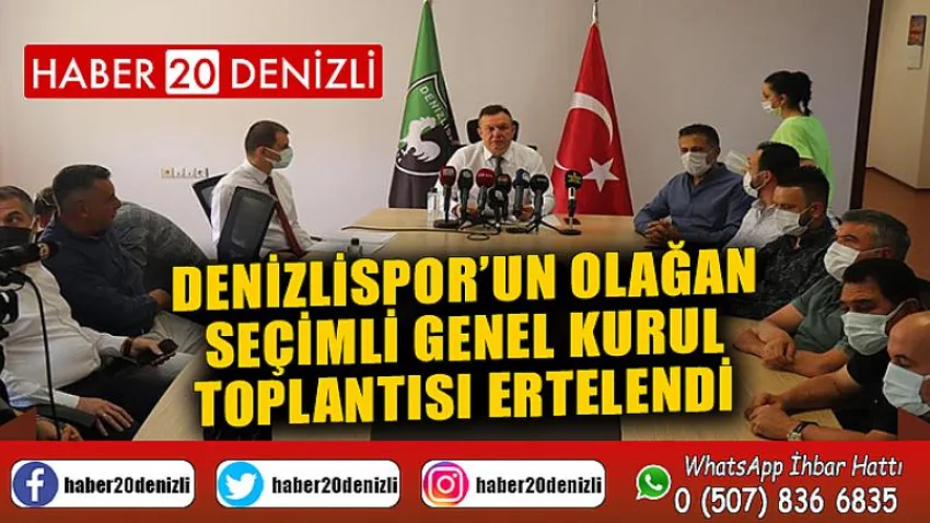 Denizlispor’un olağan seçimli genel kurul toplantısı ertelendi