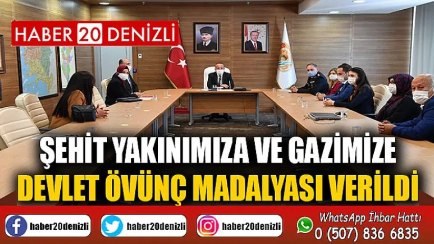 Şehit Yakınımıza ve Gazimize Devlet Övünç Madalyası Verildi