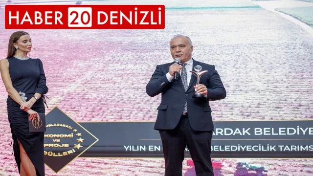ÇARDAK BELEDİYESİ ULUSLARARASI EKONOMİ ve PROJE ÖDÜLÜ ALDI