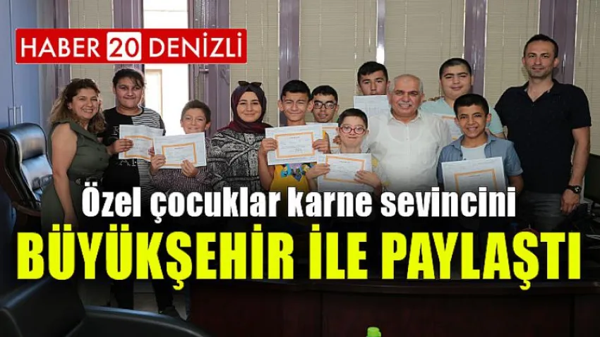 Özel çocuklar karne sevincini Büyükşehir ile paylaştı