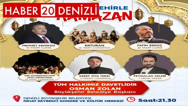 Denizli Büyükşehirden Ramazan ayına özel 6 farklı program