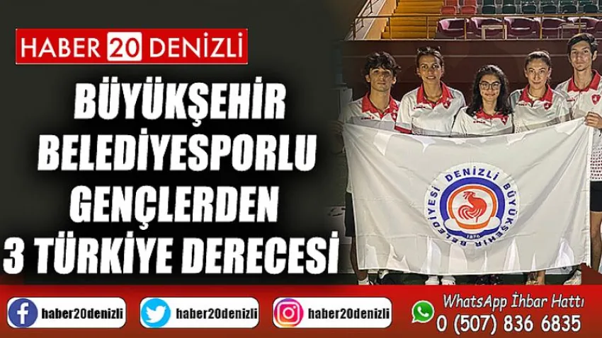 Büyükşehir Belediyesporlu gençlerden 3 Türkiye derecesi