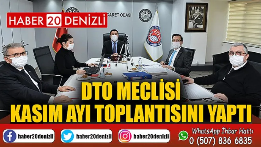 DTO Meclisi Kasım Ayı Toplantısını Yaptı