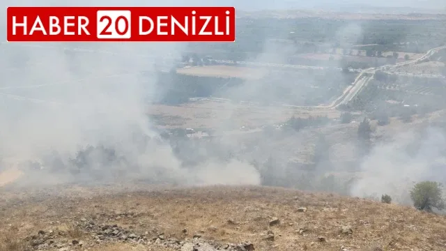 Denizli’de ormanlık alanda çıkan yangına müdahale ediliyor