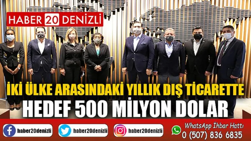 İki ülke arasındaki yıllık dış ticarette hedef 500 milyon dolar