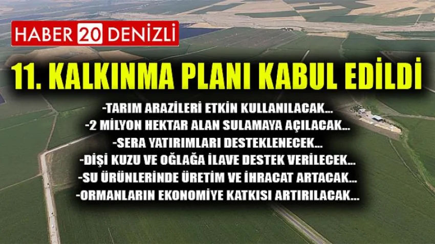 11. Kalkınma Planı Kabul Edildi