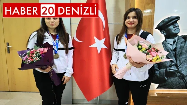 Denizli’nin milli gururları evine döndü