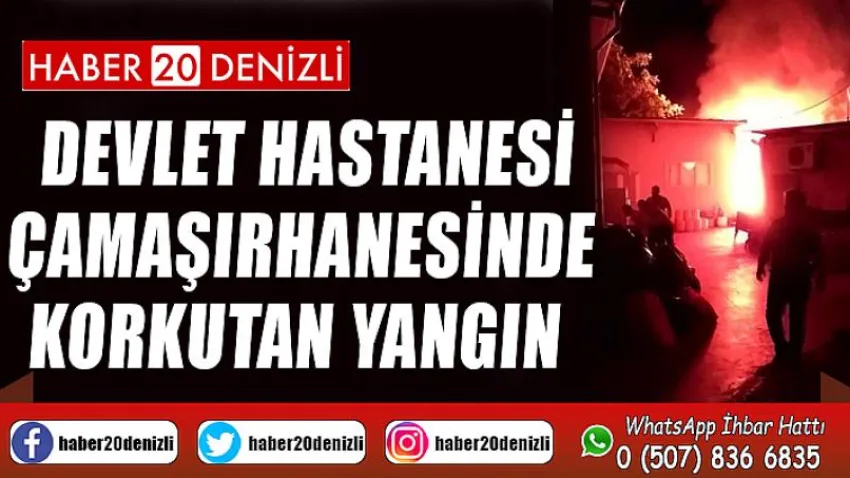Devlet hastanesi çamaşırhanesinde korkutan yangın