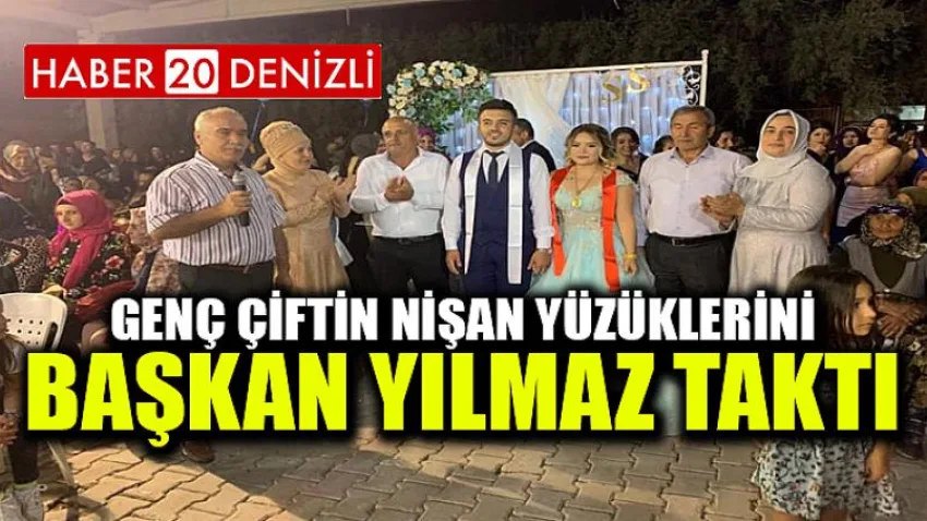 Genç Çiftin Nişan Yüzüklerini Başkan Yılmaz Taktı