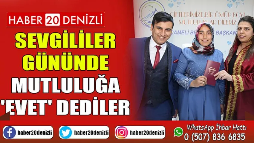14 Şubat Sevgililer Gününde Mutluluğa 'Evet' Dediler