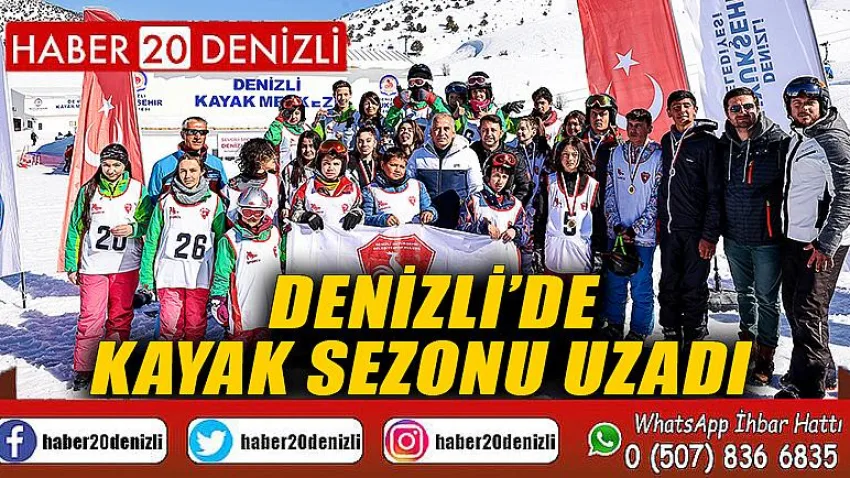 Denizli’de kayak sezonu uzadı