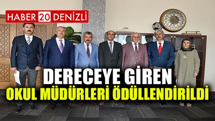 Dereceye Giren Okul Müdürleri Ödüllendirildi
