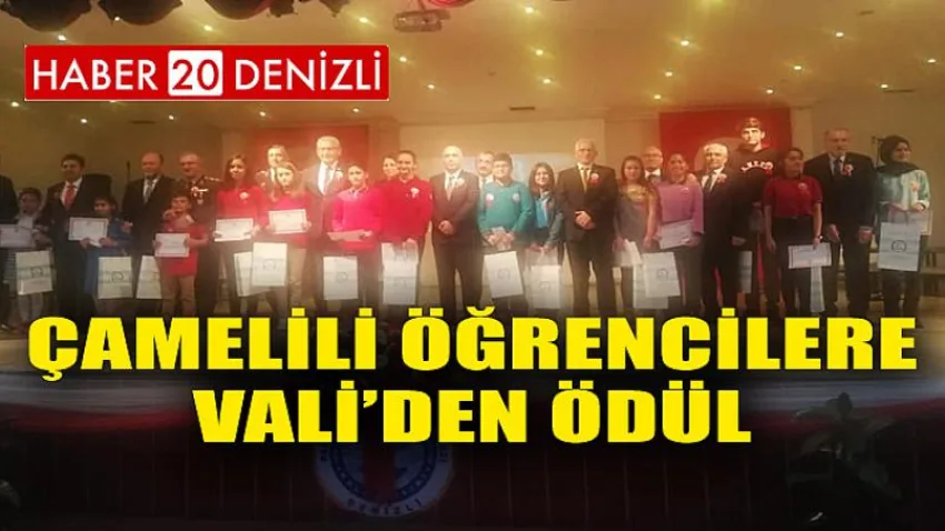 Çamelili Öğrencilere Vali'den Ödül