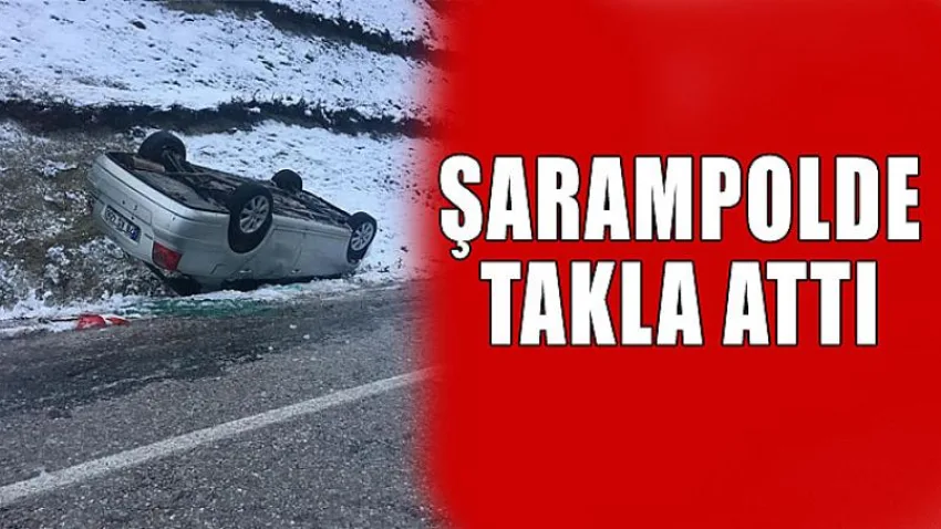 Şarampolde Takla Attı