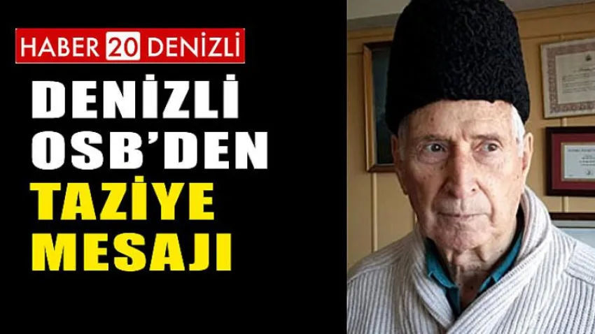 Denizli OSB'den Taziye Mesajı