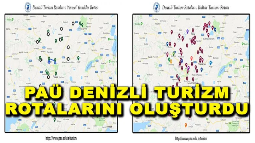 PAÜ Denizli Turizm Rotalarını Oluşturdu