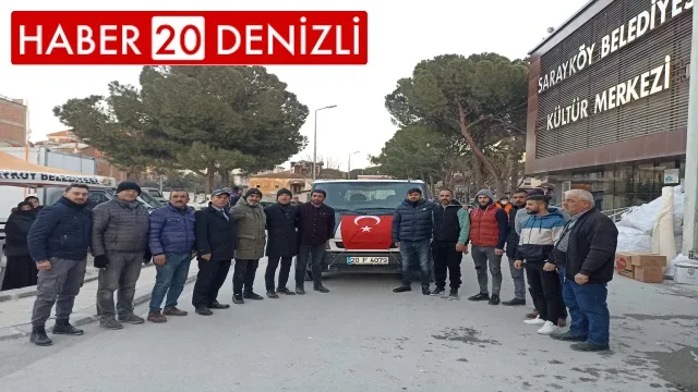 Sarayköy tek yürek oldu; depremzedeler için 6 konteryner ev, 6 yardım tırı gönderildi