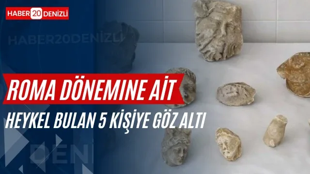 Roma dönemine ait heykel parçalarıyla yakalanan 5 şüpheli gözaltına alındı