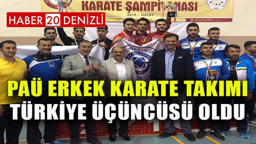 PAÜ Erkek Karate Takımı Türkiye Üçüncüsü Oldu