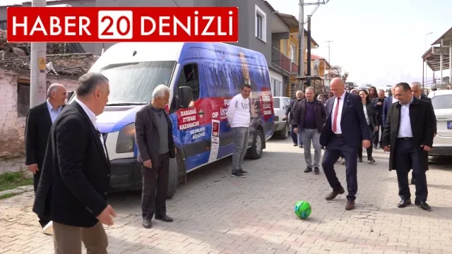 Babadağ’da adaylar birbiriyle futbol oynadı