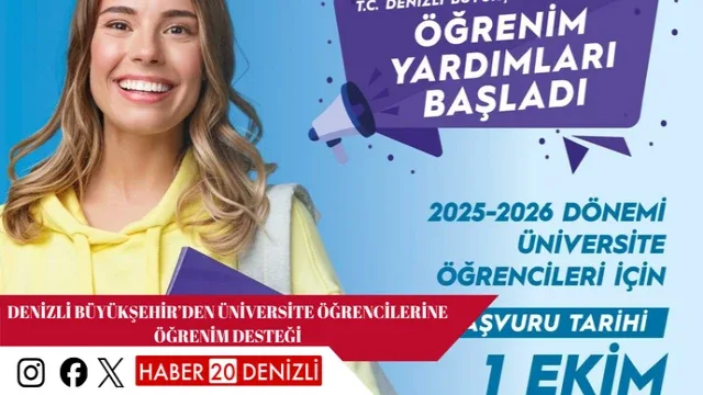 Denizli Büyükşehir’den üniversite öğrencilerine öğrenim desteği