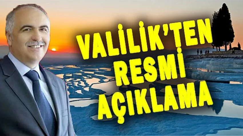 Valilik'ten Resmi Açıklama...
