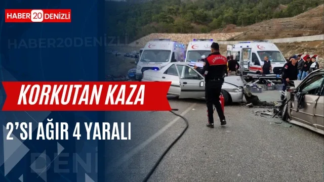 Çameli-Denizli Yolunda Korkutan Kaza: 2’si Ağır 4 Yaralı