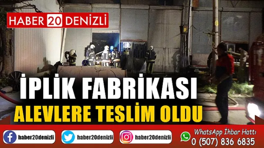 İplik fabrikası alevlere teslim oldu