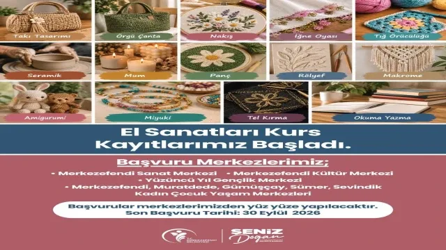 Merkezefendi Belediyesi El Sanatları Kurslarına kayıtlar başladı