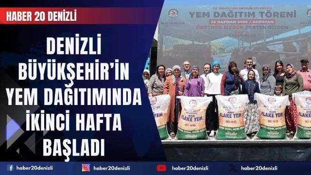 Denizli Büyükşehir’in yem dağıtımında ikinci hafta başladı