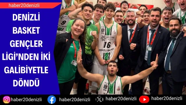 Denizli Basket Gençler Ligi’nden iki galibiyetle döndü
