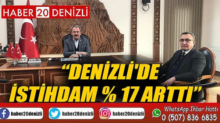 Denizli'de İstihdam 17 Arttı