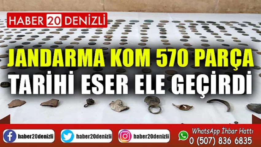 Jandarma KOM 570 parça tarihi eser ele geçirdi