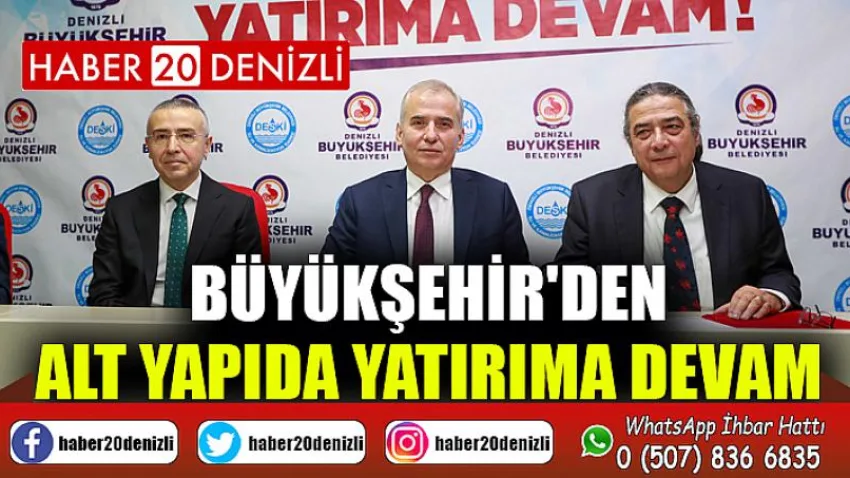 Büyükşehir'den alt yapıda yatırıma devam
