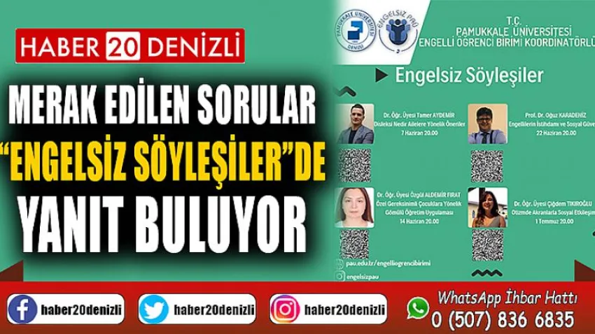 Merak Edilen Sorular “Engelsiz Söyleşiler”de Yanıt Buluyor