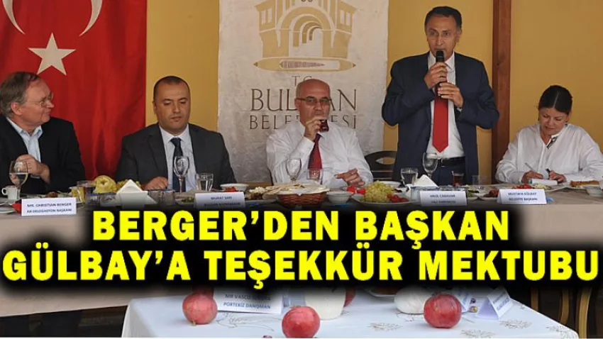 AB Türkiye Delegasyon Başkanı Berger'den Başkan Gülbay'a Teşekkür