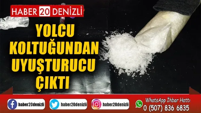 Yolcu koltuğundan uyuşturucu çıktı