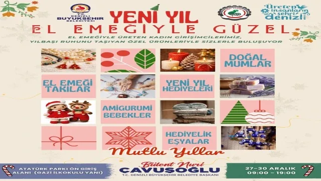 Yeni yıl coşkusu kadınların el emeğiyle taçlanıyor