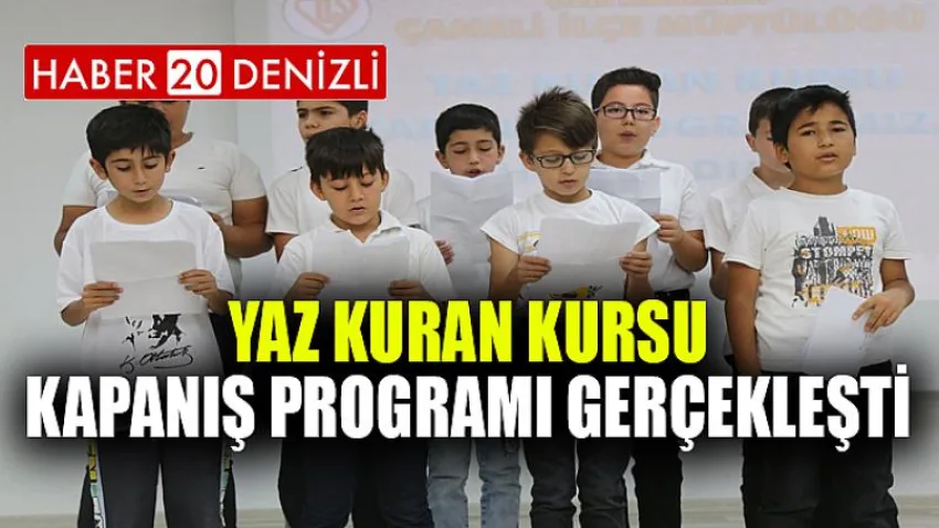 Yaz Kuran Kursu Kapanış Programı Gerçekleşti