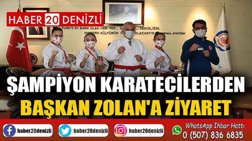 Şampiyon karatecilerden Başkan Zolan'a ziyaret