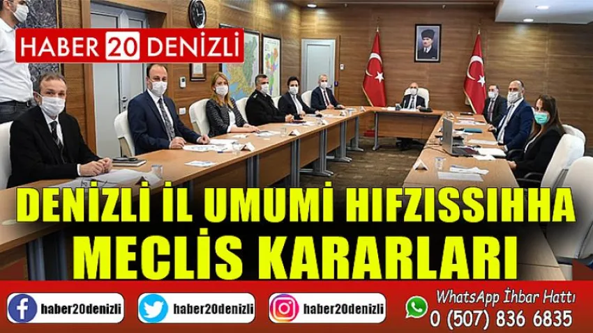Denizli İl Umumi Hıfzıssıhha Meclis Kararları