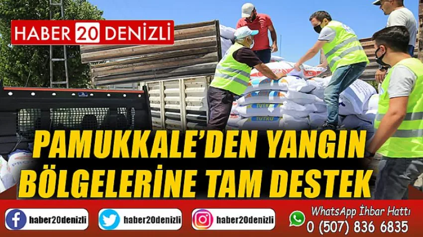 Pamukkale’den yangın bölgelerine tam destek