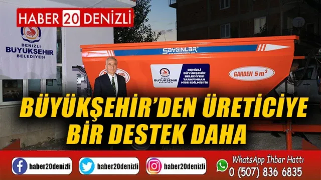 Büyükşehir’den üreticiye bir destek daha