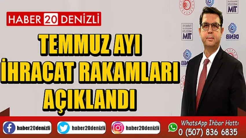 Temmuz Ayı İhracat Rakamları Açıklandı
