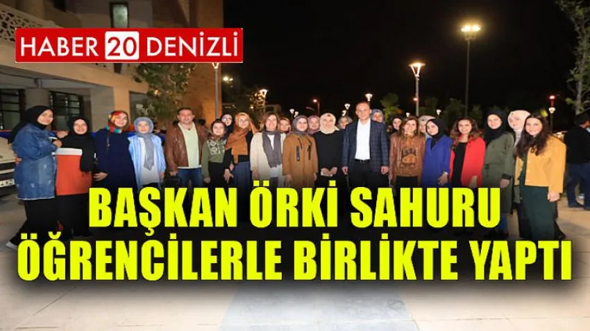 Başkan Örki Sahuru Öğrencilerle Birlikte Yaptı